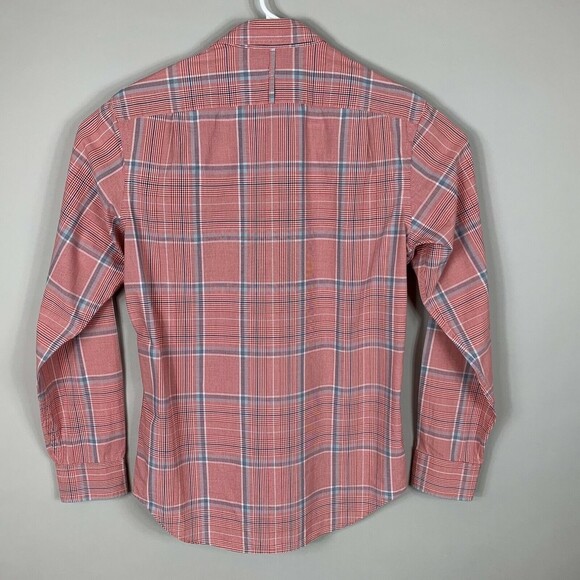 Banana Republic Soft Wash Shirt Men Small Button Up Red Window Pane - Picture 3 of 8